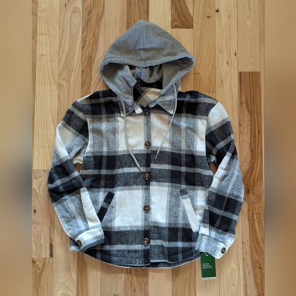 NWT Halara Hooded Plaid Jacket Size XS - Picture 3 of 9